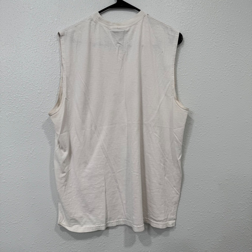 2000s NIKE Sleeveless Graphic T Shirt Tank‎ Top White Red Yellow Swoosh Mens L - Picture 3 of 9